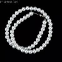 ราคา สร้อยคอยิ้ม Pearl Smile Necklace พร้อมส่ง สร้อยคอลูกปัดเกาหลีห้อยจี้เพชรกางเขน (17117734729)