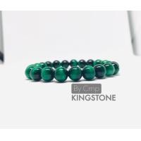 ราคา Green Tigers eye กำไลหินไทเกอร์อายส์สีเขียว หินแห่งดวงและโชคลาภที่ดี ขนาด 8 10 และ 12 มิล หินแท้ (1372058413)