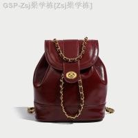 ราคา Zaraกิโลวัตต์กระเป๋าถือกระเป๋าใบเล็กสีแดงเข้มกระเป๋าโซ่ลมหวานคืนแบบโบราณสะพายไหล่เดียวกระเป๋าเป้สะพายหลัง (19663925160)
