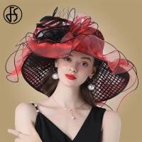 ราคา ผู้หญิง Organza หมวกสีแดงงานแต่งงาน Fascinators สง่างามปีกกว้าง Fedora Kentucky Derby หมวกปาร์ตี้อย่างเป็นทางการโบสถ์หมวกสตรี (14472175950)
