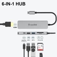ราคา Wavlink อะลูมิเนียม USB C ฮับอะแดปเตอร์ PD 7 In 1 USB C พร้อมการจัดส่งพลังงาน87W พอร์ต HDMI 4K 30Hz2 USB พอร์ตไมโคร SD และการ์ดรีดเดอร์ SDตัวแสดงการชาร์จไฟสำหรับ Windows Mac และอีกมากมาย (19821167030)