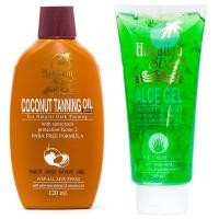 ราคา HAWAIIAN STYLE COCONUT TANNING OIL SPF 2 120 ml ALOE GEL 200 ml (406348640)