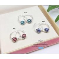 ราคา ต่างหูเงินแท้ 92 5 ห่วงกลมเกลี้ยง ร้อยเม็ดปะคำลงยา รมดำ เรือนเงินแท้ (10630712751)