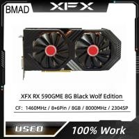 ราคา ใช้ XFX RX 590GME การ์ดแสดงผลหมาป่าสีดำ8G (20507426436)