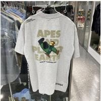 ราคา เสื้อยืดคอกลม แขนสั้น พิมพ์ลายตัวอักษร Aape ape face แฟชั่นฤดูใบไม้ผลิ และฤดูร้อน สําหรับผู้ชาย (17337603401)