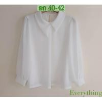 ราคา เสื้อชีฟองคอบัว มีซับใน ผ้านิ่ม ใส่สบาย อก 40 42 ความยาว 26 (18270957943)