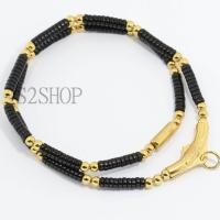 ราคา s2shop สร้อยคอกะลาตาเดียวขั้นเม็ดสแตนเลสแท้พ่นเลเซอร์สีทอง สร้อยคอพระ ห้อยพระได้ 1 องค์ ความกว้าง 4 มม ความยาว 20 นิ้ว No 306 (886732109)