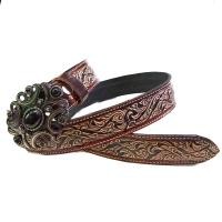 ราคา เข็มขัดหนังวัวเย็บขอบ งานอัดเครื่อง แบบลายนกอินทรี หัวนกทอง ซื้อเข็มขัด พร้อมใส่ (20456643865)