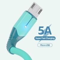 ราคา Led Micro USB 5A สายชาร์จอย่างรวดเร็วสำหรับ Xiaomi 3 4 Redmi 7 Note 4X 5 5A 6 6A Samsung S6 S7ขอบชาร์จข้อมูลสายซิลิโคนเหลว (13205153030)