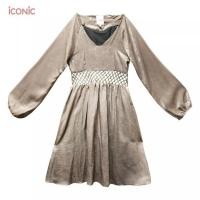 ราคา iCONiC Andradite Dress 0091 ใหม่ ชุดเดรสแขนยาว ผ้ากำมะหยี่ สีเทา เดรสสั้น เดรสแฟชั่น เดรสออกงาน เดรสผ้าไหม เดรสหรู เดรสเซ็กซี่ (10788963720)
