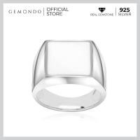 ราคา Gemondo แหวนผู้ชายเงินแท้ 925 ประดับหินอาเกต White Agate หรือโมรา ดีไซน์คลาสสิค แหวนพลอย แหวนหิน แหวนคลาสสิค โมเดิร์น (10053606458)
