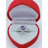 ราคา แหวนเงินแท้พลอยสีม่วงอเมทิสทรงหัวใจเงินแท้ 92 5 (17442279909)