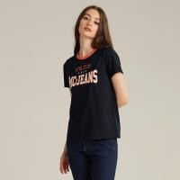 ราคา Mc Jeans เสื้อยืดแขนสั้นผู้หญิง คอกลม สีกรมท่า MTSZ910awq (19490716118)