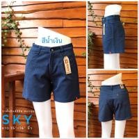 ราคา กางเกง SKY ยีนส์ขาสั้น ผ้ายืดมีจีบหน้า ตัดเย็บในไทย (18479297788)