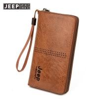 ราคา JEEP SPIRIT แฟชั่นธุรกิจกระเป๋าเงินแบบหนีบกระเป๋าคลัทช์มีซิปของผู้ชายความจุมาก (19721146148)