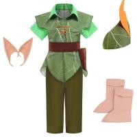 ราคา ชุดเล่นปีเตอร์แพนปีเตอร์แพนสำหรับเด็กชุดฮาโลวีนเด็กชายดิสนีย์เอลฟ์สีเขียวปีเตอร์แพน (19883572867)