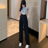 ราคา กางเกงขากว้างเอวสูงทรงหลวม กางเกงเอวสูง สาวออฟฟิศ ใส่ทำงาน กางเกงขายาว กางเกงเอวสูง กางเกงใส่ทำงาน ดีไซน์เรียบ (9714404075)