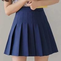 ราคา Kiyomi Solid color womens clothing Korean cute skirt Knee length short skirt tennis skirt (15365005347)
