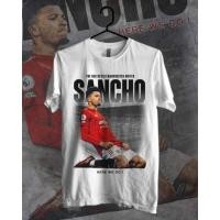 ราคา NEW เสื้อยืดลำลอง เสื้อยืดพิมพ์ลายพรีเมี่ยม Jadon Sancho Manchester United T Shirt เสื้อยืดผ้าฝ้ายแท้ (19616311037)