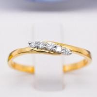 ราคา Happy Jewelry แหวนเพชรของแท้ แหวนแถวพริ้วๆ ทองแท้ 9k 37 5 แหวนเพชรผู้หญิง ME515 (16824970339)