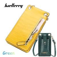 ราคา Baellerry กระเป๋าใส่โทรศัพท์มือถือรุ่นใหม่ปี2021กระเป๋าใส่บัตรหลายใบลายหนังจระเข้แบบยุโรปและอเมริกาแฟชั่นมีซิปกระเป๋าใส่เอกสาร (9930178359)