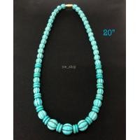 ราคา สร้อยคอลูกปัดหินสีเทอร์ควอยซ์ ลายใหม่ 20 พร้อมส่ง (18278759684)