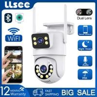 ราคา LLSEE icsee เลนส์คู่กล้องวงจรปิดกลางแจ้ง WIFI PTZ กล้องวงจรปิดไร้สายบ้านเชื่อมต่อโทรศัพท์มือถือ HD 8 0MP การติดตามมือถือ พูดคุยสองทาง คืนวิสัยทัศน์ที่มีสีสัน กันน้ำ IP66 (20628393132)