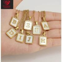 ราคา Y H สร้อยคอโซ่ สเตนเลส 18K จี้ตัวอักษร 26 ตัว ประดับจี้รูปตัวอักษร สีทอง สําหรับผู้หญิง สร้อยคอ (19893347871)