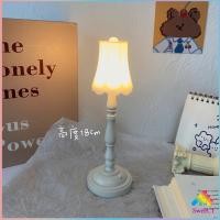 ราคา โคมไฟตั้งโต๊ะย้อนยุค LED โคมไฟข้างเตียง ขนาดเล็ก LED light (14834709994)