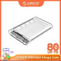 ราคา ออก E TAX ลดหย่อนภาษีได้ ORICO 3 5 Inch SATA to USB 3 1 Type C Transparent HDD Case SSD Adapter Hard Disk Drive Box External Storage HDD Enclosure 3139C3 (16513695218)