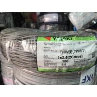 ราคา สายไฟ ตัดแบ่ง 10 เมตร VTF 2x1 5 2x2 5 sq mm ยาซากิ YAZAKI สีเทา ดำ (18257064292)