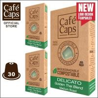 ราคา Cafecaps แคปซูลกาแฟ Nespresso Compatible Delicato 3กล่อง X 10 แคปซูล กาแฟคั่วกลาง เมล็ดอาราบิก้า 100 จากภาคเหนือของประเทศไทย แคปซูลกาแฟใช้ได้กับเครื่อง Nespresso เท่านั้น (217003322)