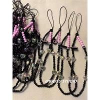 ราคา CCD สายคล้องโทรศัพท์แขวนแบบโซ่สายชาร์จมือถือลูกปัดน่ารักน่ารักน่ารักสีชมพูสีดำ (20913013059)