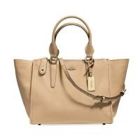 ราคา กระเป๋าถือ COACH แท้ ใบใหญ่ หนังแท้ หนังฟอกแบบกันรอยขีดข่วน ช่องเยอะ มีสายยาว COACH 33995 CROSBY COLORBLOCK CARRYALL LEATHER BAG (11560137)