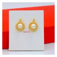 ราคา มาใหม่ ต่างหูมุกล้อมเพชร NF 02 ต่างหูเพชรCZ ต่างหู ตุ้มหู ต่างหูหุ้มทอง ฟรีตลับทองทุกคู่ (3906844198)