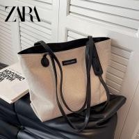 ราคา กระเป๋าความจุมาก ZARAˉ กระเป๋าผู้หญิง2023หลากหลายใหม่กระเป๋าผ้าใบชั้นเรียนของนักเรียนกระเป๋าถือ Tas Jinjing Bahu UNIQLO MIZUNO FL PG (20683230116)