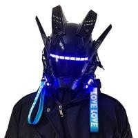 ราคา Cyberpunk mask Predator helmet cosplay mechanical tactical mask illuminated full face gas mask JYUE (20496257322)