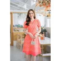 ราคา เดรสลายขอ สีส้ม (19179005055)