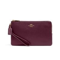 ราคา Coach outlet ของเเท้ กระเป๋าสตางค์คล้องมือใหญ่ 2 ซิป COACH DOUBLE ZIP WALLET คล้องมือใหญ่ 2 ซิป (19775321742)