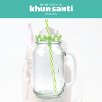 ราคา KHUN SANTI ขวดโหลมีหูจับ 650ml MC 3051 แก้วกาแฟ ขนาด 6 7x16 4cm (18746177464)