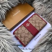 ราคา กระเป๋าเงิน กระเป๋าสตางค์โค้ช กระเป๋าโค้ช กระเป๋าผญ ใบยาว ขนาด 7 นิ้ว (6442170894)