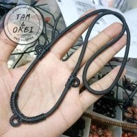 ราคา สร้อยพระเครื่อง เชือกร่ม ขนาด 4 มิล ถักห่วงเชือกเทียน แขวนพระเครื่อง 3 องค์ (20859874837)