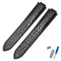ราคา American Crocodile Leather Watch Strap for Cartier Blue Balloon Mens Womens Large Medium Leather Watch Band convex 20 12mm 14 (14132244237)