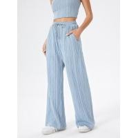 ราคา Cider กางเกงวอร์มขายาวผู้หญิง กางเกงไหมพรมแฟชั่นผู้หญิง ลุคสตรีท สไตล์เกาหลีKnitted Elastic Waist Wide Leg Pants (18689834498)