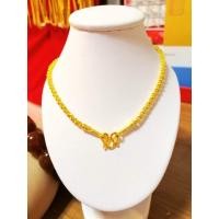 ราคา สร้อยคอทองลายห่วงคู่ขนาด1บาทยาว20นิ้วหุ้มทองแท้หนาพิเศษ (13473509217)