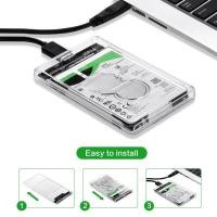 ราคา 2 5 SATA 3 0 to USB 3 0 Hard Drive Disk Box HDD External Enclosure SATA HDD and SSD Transparent แบบใส (424269760)