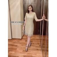 ราคา เดรสลูกไม้แขน 3ส่วน M 4XL ชุดออกงาน ชุดไปงาน เดรสสีแดง ธีมสีแดง เดรสสีชมพู เดรสสีทอง ชุดแม่เจ้าสาว ชุดคุณแม่ งานลูกไม้ งานป้าย The Classic (17339732534)