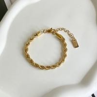 ราคา LAC COLLECTION Nikki Bracelet กำไลข้อมือสไตล์เชือกเกลียว สีทอง (14236867150)