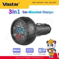 ราคา Vastar Car LEDเครื่องวัดอุณหภูมิแบบดิจิตอลจอภาพแบตเตอรี่รถยนต์ติดรถ สีดำ (6529984959)