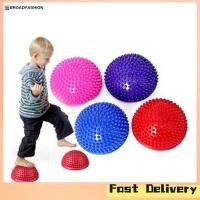 ราคา Broadfashion Adult Children Yoga Foot Half Round Massage Cushion Spiky Balance Balls Domed Stability Pods (20702535382)